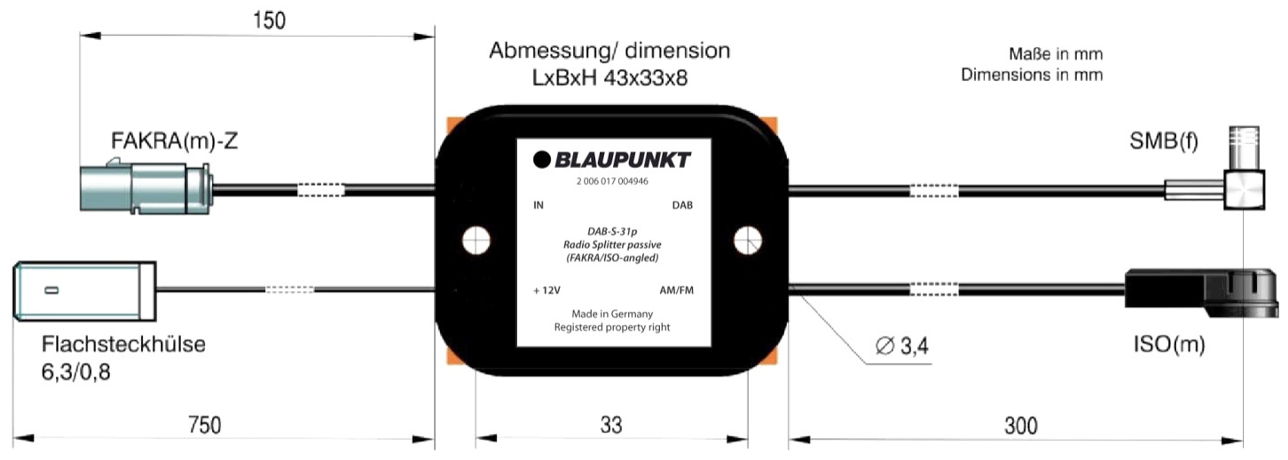 DAB 31p Fakra ISO Skizze