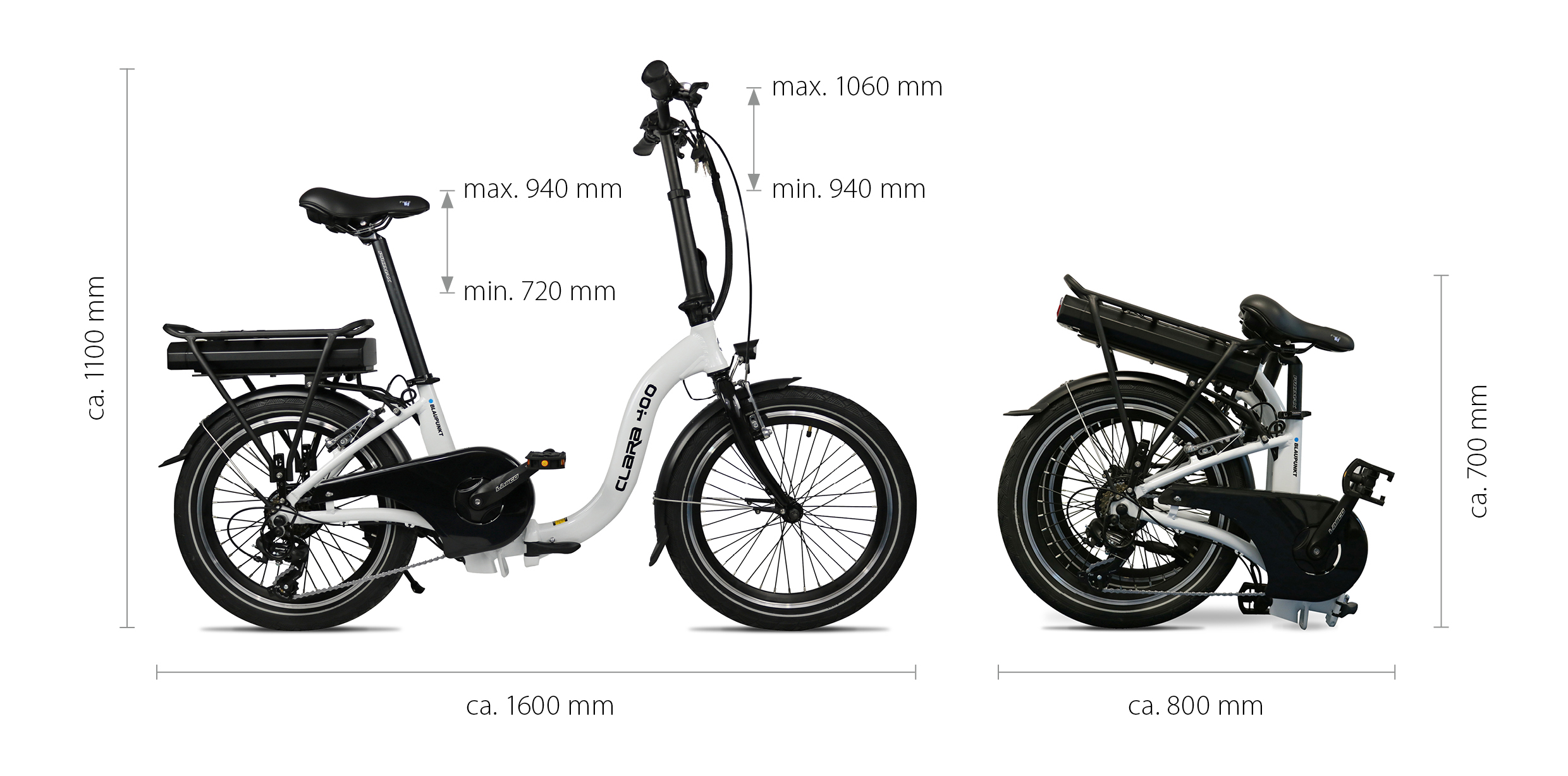 Abmessungen CLARA 400 DE